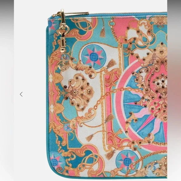 CAMILLA *Sail Away With Me* small canvas clutch pouch travel makeup bag sac - Picture 4 of 6